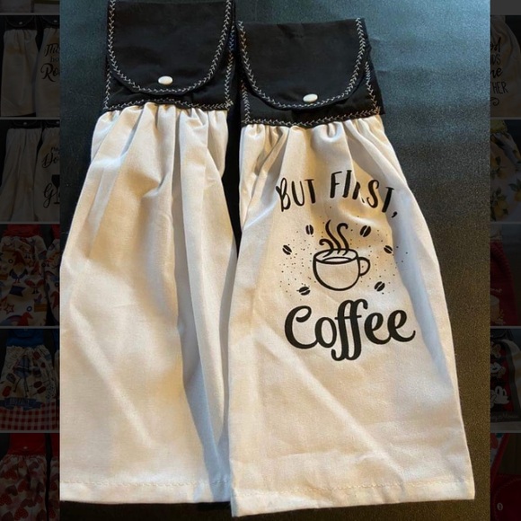 But First, Coffee Hanging Dish Towel, Set of 2 - Picture 1 of 2